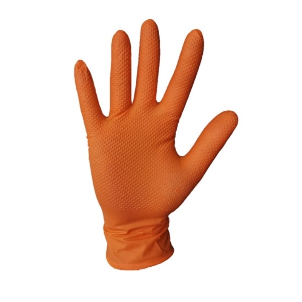 Gentle Grip poedervrije oranje nitrilhandschoenen, maat: S/M/L/XL