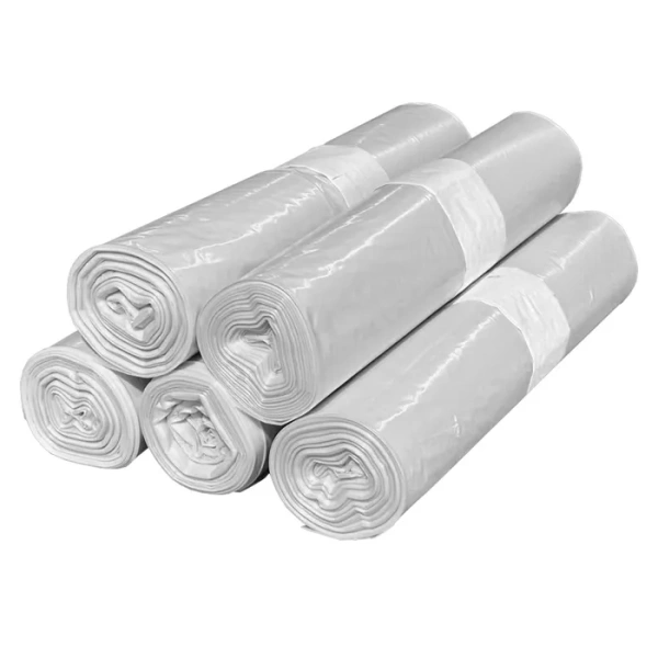 Afvalzak LDPE 60 x 90cm T50, Transparant 8 rol x 25 stuks. Totaal 200 zakken.