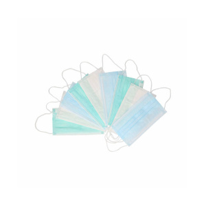 Mondmasker Non woven PP 3-laags Groen/Wit One size