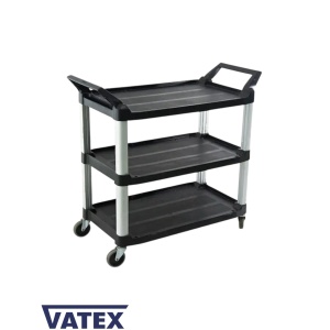 Serveerwagen met 3 of 4 planken Zwart