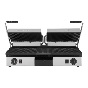 Dubbel Paninigrill Geribbeld Gietijzer