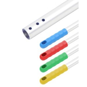 Steel aluminium Ć 23.5mm 140cm color coded 3 gaten Blauw